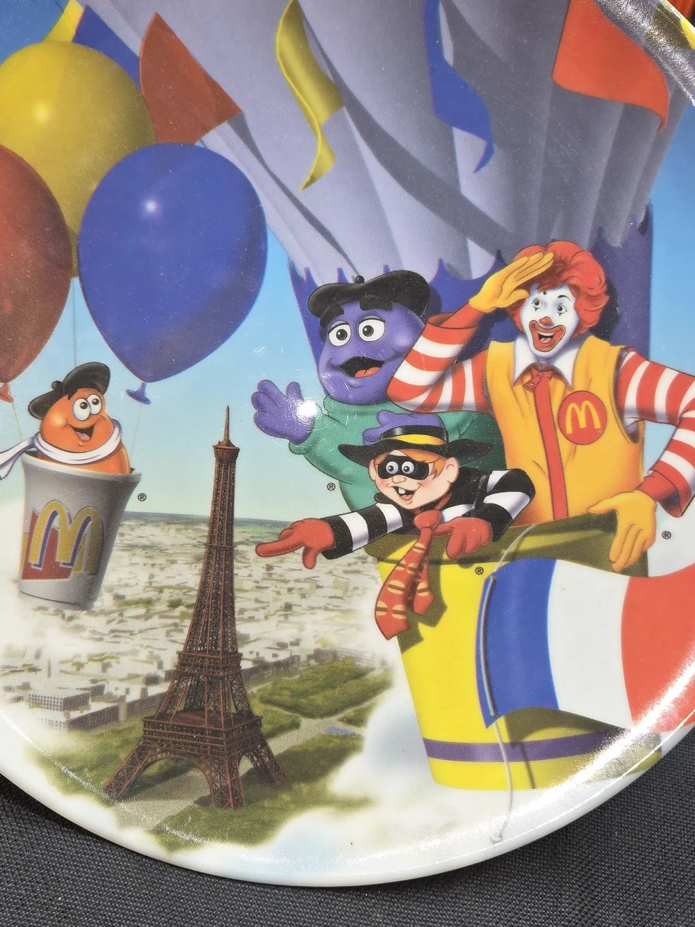 Vintage 2000 McDonald's  Collector Plate Hot Air Balloon Eiffel Tower Paris